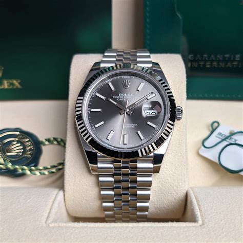 Rolex Datejust 41 2018 Datejust Slate Dial Full Set Box & Papers.